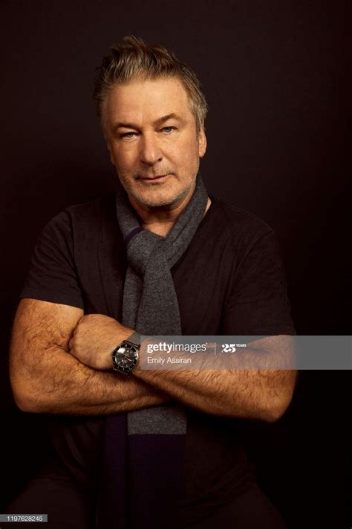 Alec Baldwin watches play between Novak Djokovic, of Serbia, and Daniil Medvedev, of Russia, during the men's singles final of the US Open tennis championships, in New York US Open Tennis, New York, United States - 12 Sep 2021