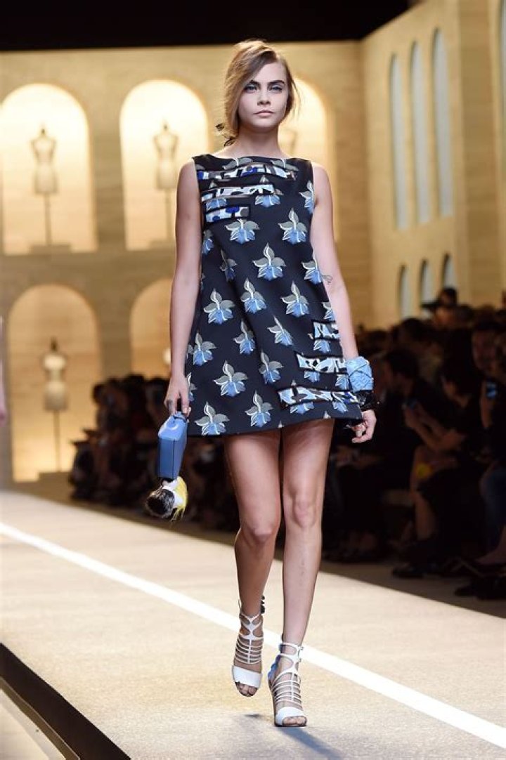 Cara Delevingne on the catwalk Balmain show, Runway, Spring Summer 2019, Paris Fashion Week, France - 28 Sep 2018