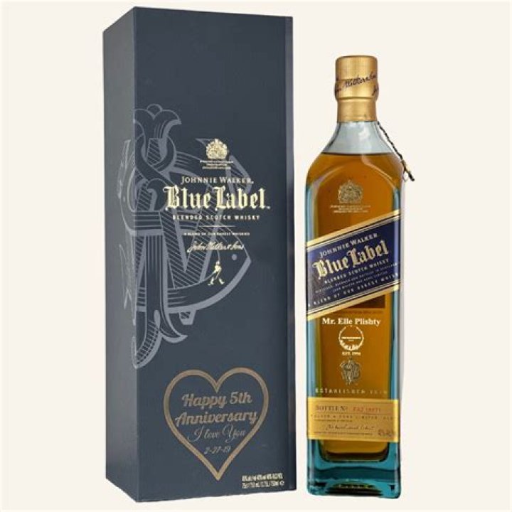 Engraved JOHNNIE WALKER BLUE LABEL