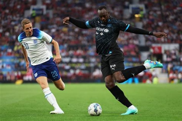 Usain Bolt Soccer Aid for Unicef, Stamford Bridge, London, UK - 16 Jun 2019 Soccer Aid for Unicef provides vaccines, life-saving food, clean water, education and so much more so that children are happy, healthy and able to play. Just like children should. Visit socceraid.org to find out more